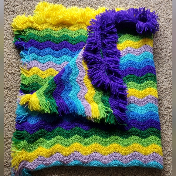 Other - Handcrafted Crochet Blanket 61" x 50" like new